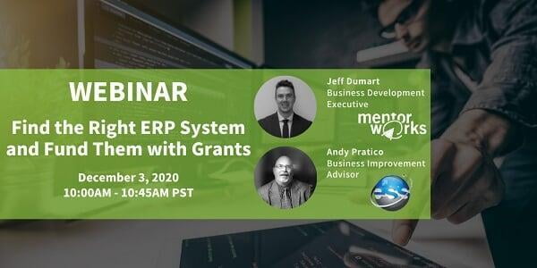 Webinar: Find the Right ERP System and Fund Them With the Right Grants